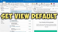 How to Change Outlook View to Default Settings - Reset Microsoft Outlook View Back to Normal