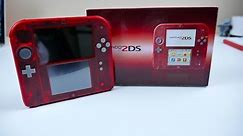 CRYSTAL RED Nintendo 2DS UNBOXING
