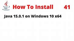 How to Install JDK 15.0.1 on Windows 10 x64
