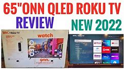 REVIEW ONN 65" QLED ROKU TV 4K UHD Walmart 100071705 Unboxing & How To Setup