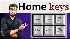 Keyboard Home Keys || Use of Home Keys in Hindi || Insert, Delete, Home, End, Page Up, Page-down |
