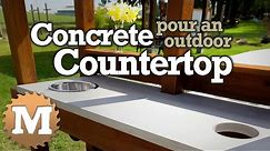 Pour a Concrete Countertop for an Outdoor Bench