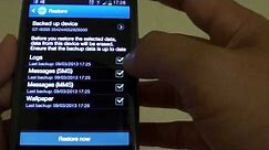Samsung Galaxy S3: How to Restore Logs, SMS, MMS Messages and Wallpaper from Backup