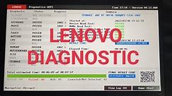 Lenovo Thinkpad Diagnostic Process.