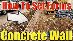 How To Set Forms For A Concrete Retaining Wall Step by Step Full Detailed Process Explained