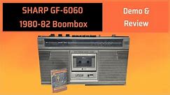 Retro Sharp Boombox 80s Radio Cassette Player GF-6060 Demo & Review Vintage Music System
