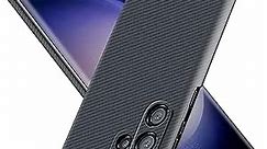 Carbon Fiber Case for Galaxy S23 Ultra 6.8" - Slim, Lightweight, Anti-Scratch, 600D Aramid, Wireless Charging Support, Black