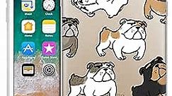 Head Case Designs Bulldog Dog Breed Patterns Soft Gel Case Compatible with Apple iPhone 7 Plus/iPhone 8 Plus