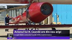 FOTO VIDEO Copia primului avion cu reacţie, Coandă 1910, lansată la Craiova. Constructorii au în plan şi o replică a aeronavei lui Traian Vuia