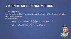 4.1: Finite Difference Method