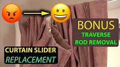 How to Replace Slides for Traverse Rods for Curtains and Drapes + BONUS