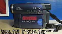Sony DCR DVD91e Camcorder Unboxing & Overview