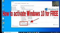 How to activate Windows 10 for FREE