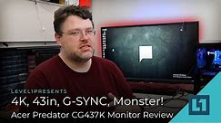 4K, 43in, G-SYNC, Monster! - Acer Predator CG437K Monitor Review