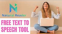 Free Text To Speech Tool / Natural Reader Tutorial