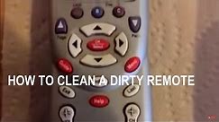 How to clean a dirty tv remote control