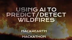 Using AI to Predict/Detect Wildfires