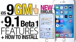 iOS 9 GM & iOS 9.1 Beta 1 Released! NEW Features Review + How To Install