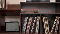 Giratree Record Player Stand / Natural Wood Grain Designs​ | Record Storage Cabinet Design Ideas
