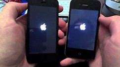 NEW iPhone 5 vs iPhone 4S Boot-Up Speed Test and Comparison