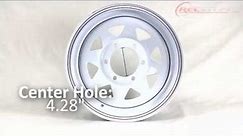 16X6 6/5.5 White Spoke Steel Wheel Trailer Rims 16 Inch 6 Lug on 5.5" - RecStuff.com