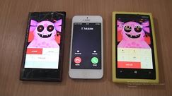 Iphone 5 Incoming call +Angry Luntik Incoming call&Outgoing call at the Same Time 2 Nokia Lumia