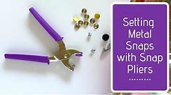 Setting Metal Snaps with Snap Pliers | The Truvy Bag