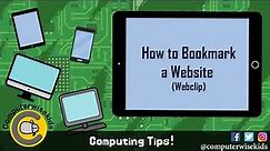 How to Bookmark a Website (iPad)
