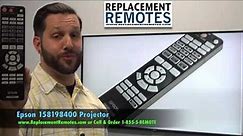 Epson 158198400 Projector Remote Control - www.ReplacementRemotes.com