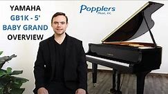 Yamaha GB1K - 5' Baby Grand Piano Overview and Demo Playing Examples | Popplers Music