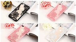 Luxury Lace Flower Case for iPhone 8 Plus 8 7 Vintage Floral Case for iPhone 7 Plus 11 7 6S 6 Plus 5