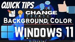 How to change background color windows 11 | Change color on windows 11 | eTechniz.com 👍