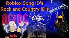 (2022) Roblox Song ID's Rock and County Ft. AC/DC, Metallica, Brantley Gilbert, and Johnny Cash