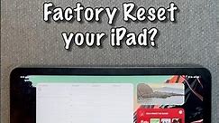 How to Factory Reset your iPad