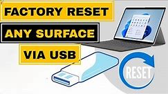 How to reset any Microsoft Surface via USB