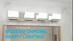 Tipace Modern 6 Lights LED Vanity Light for Bathroom Up and Down Chrome Bathroom Wall Light Fixtures Over Mirror(White Light 6000K)
