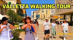 Malta Walking Tour 2023 - Republic Street Valletta - Walk Tour Malta - Malta Walking Tour 4K