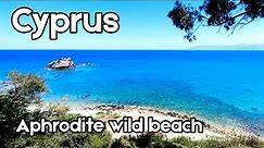 Aphrodite wild beach, Cyprus 2021 | 4K walking tour