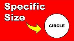 How to Draw a Circle with a Specific Diameter in Word (MICROSOFT)