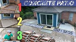Pour a Concrete Patio Entirely by Yourself Using Bag Mix Concrete, DIY Project From Start to Finish