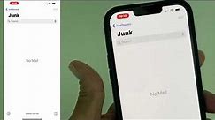 How to delete junk emails on iPhone 13