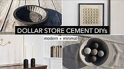 Modern Cement DIY Ideas Using Dollar Store Items