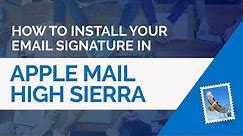How to install a HTML email signature in Apple Mail (macOS High Sierra)