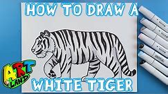 How to Draw a WHITE TIGER!!!