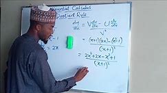 Quotient Rule | Differential Calculus