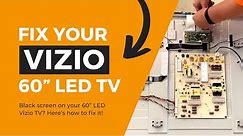 Vizio 60" LED TV Not Working - How To Fix Black Screen - No Backlights - E600I-B3 - E600DLB013-005