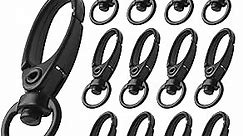Swivel Clasp Clips,50pcs 35mm Swivel Trigger Clips Metal Keyring Clasps Snap Hooks for Hanging Key Chains Dog Leashes Crafts Decorations,Black