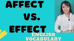 How to use affect vs. effect in a sentence| English grammar