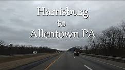 Driving on Central East Plain of Pennsylvania Harrisburg to Allentown I-81 northbound I-78 eastbound