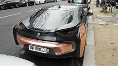rose gold WRAPPED BMW I8 IN PARIS FRANCE